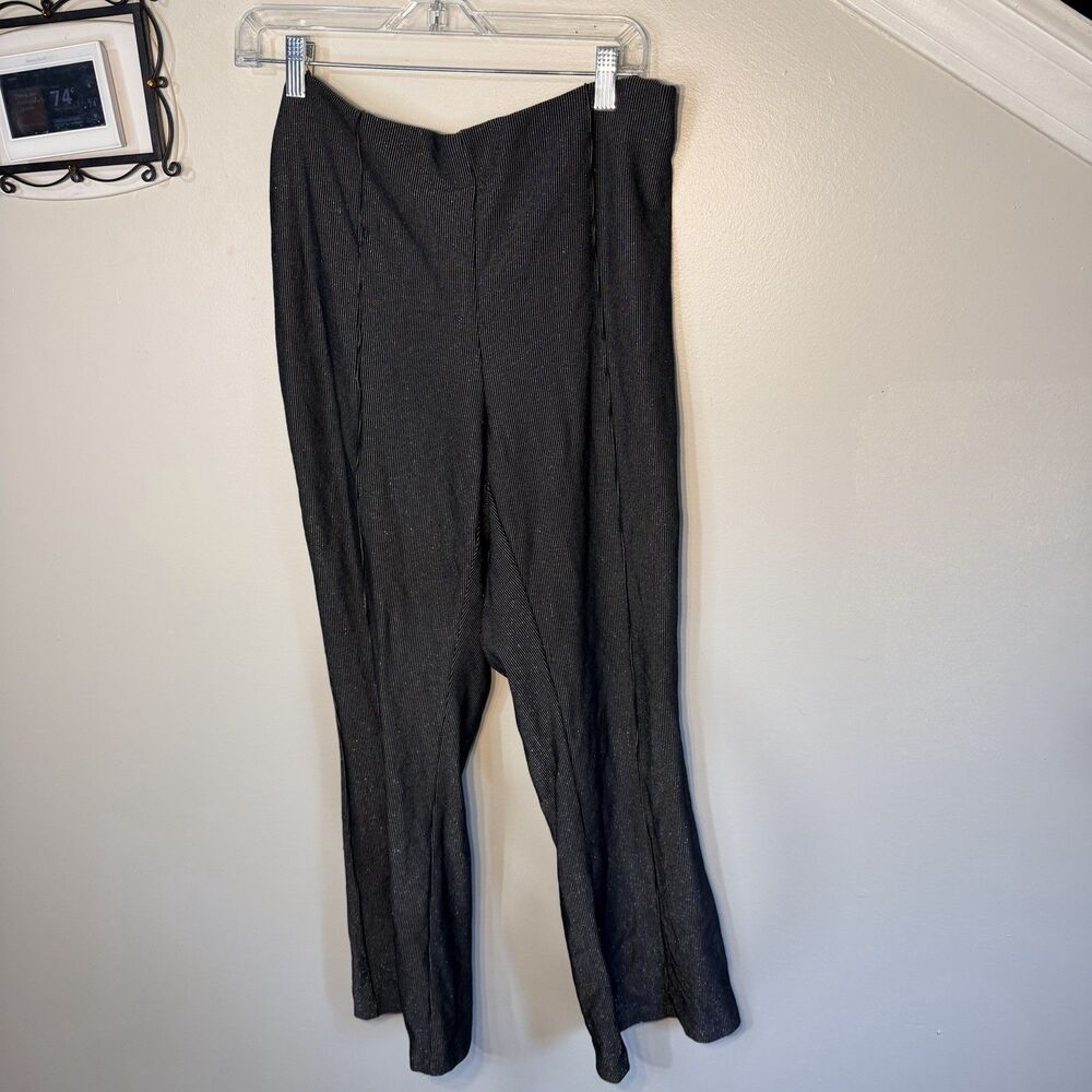 Tribal Womens Size 2xl Black Silver Pinstripe Pants Slacks For Work